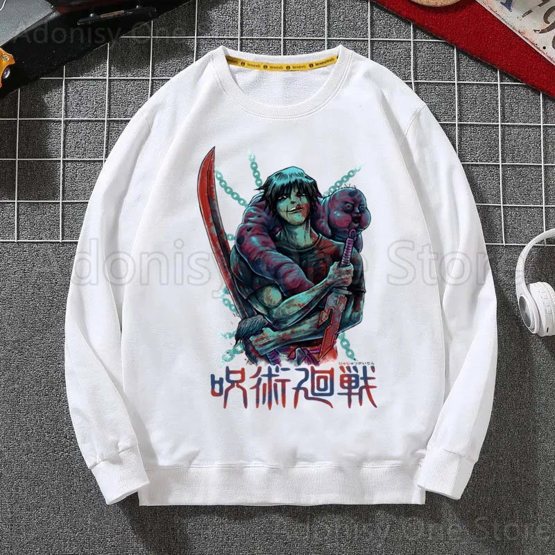 Toji Fushiguro Men Hoodie Men Pullover Sweatshirts Autumn Hip Hop Streetwear Hoodies Mens White Color Hoodie Male - Jujutsu Kaisen Merch - Free Shipping Buy Now