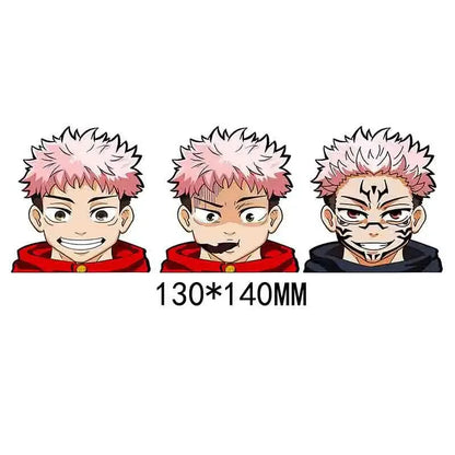 Jujutsu Kaisen Series Combination Complete Works 3D Gradient Car Stickers Anime Peripherals Suitable for Car Notebooks, Etc.