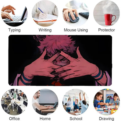 Jujutsu Kaisen Itadori Yuji Mouse Pad Mousepad Large Gaming LockEdge Thickened Computer Keyboard Table Desk Mat