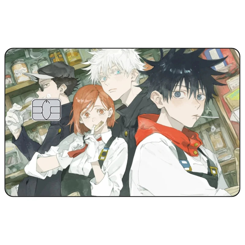 Jujutsu Kaisen Credit Card Skin Sticker Gojo Satoru Stickers for VISA JCB Mastercard and Other IC Bank Card Decoration Protect