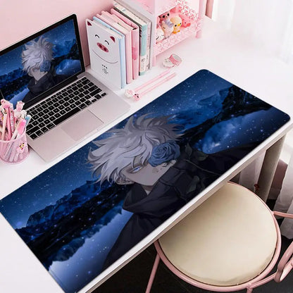 Jujutsu Kaisen Satoru Gojo Mouse Pad 90x40CM Non-slip Gaming Mousepad Gamer E-Sports Mouse Mat Mechanical Keyboard XXL Desk Mat