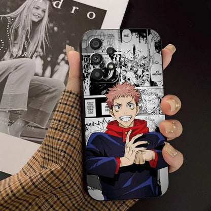 Jujutsu Kaisen Émotion K-kaisen Pour Samsung A53 A52 A33 A32 A51 A71 A21S A13 A73 A55 A22 A23 A35 A72 A54 A12 5G Noir TPU Étui de Téléphone