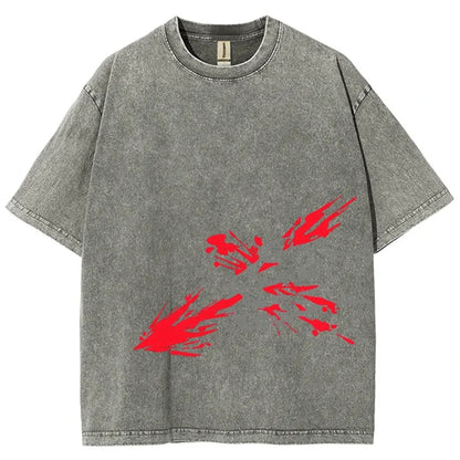 Vintage Jujutsu Kaisen CHOSO T-shirt Women's and Men's Anime Washed Cotton T Shirt Summer Harajuku Street Men Tops Clothing - Jujutsu Kaisen Merch - Free Shipping Buy Now