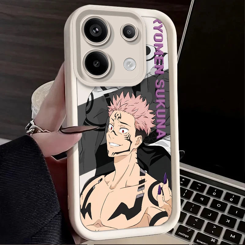 Coque de téléphone Anime Jujutsu Kaisen pour Xiaomi Redmi Note 13 12 Pro Plus 4G 5G 13C 12C Turbo 11 11S 10 10S 9 10A 10C 9C A2 A1