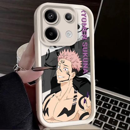 Coque de téléphone Jujutsu Kaisen Anime pour Xiaomi Redmi Note 13 12 Pro Plus 4G 5G 13C 12C Turbo 11 11S 10 10S 9 10A 10C 9C A2 A1