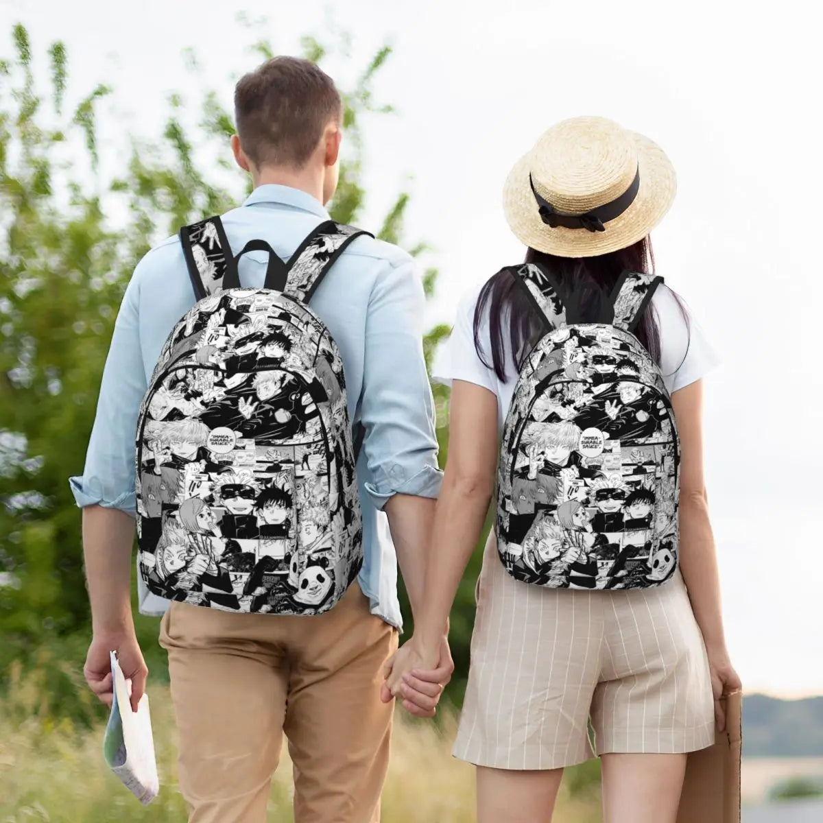 Sac à dos dessin animé Jujutsu Kaisen pour hommes et femmes, sac à dos tendance pour étudiants, randonnée, voyage, Satoru Gojo, sac à bandoulière pour l'extérieur