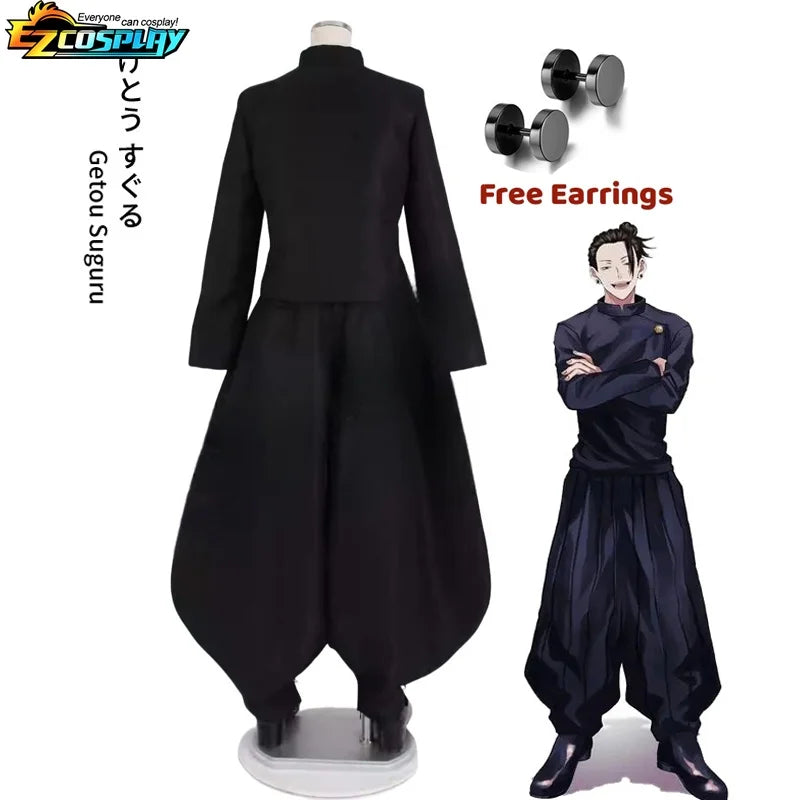 Geto Suguru Cosplay Anime Jujutsu Kaisen Cosplay Adult Mens Shirt Pants Wig High School Halloween Uniform Full Set - Jujutsu Kaisen Merch - Free Shipping Buy Now