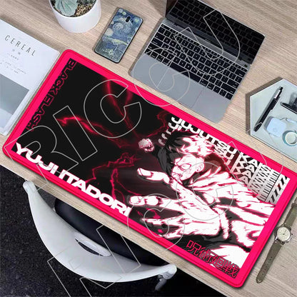 XXL J-Jujutsu Kaisen Gojo Satoru Mouse Pad Carpet Cartoon Anime Gaming Mousepad Non-Slip Rubber Desk Mat Computer Laptop Office