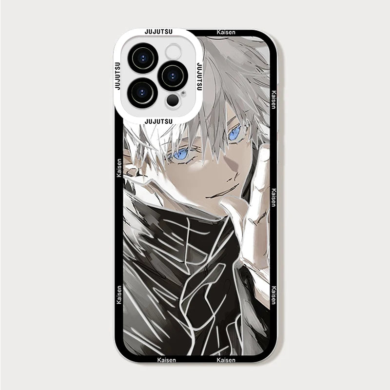 Coque de téléphone Jujutsu Kaisen Satoru Gojo Comics Ultra Lite Clear Cover Anime Fundas pour Samsung S25 S24 S23 S21 S20 Plus FE Note 20