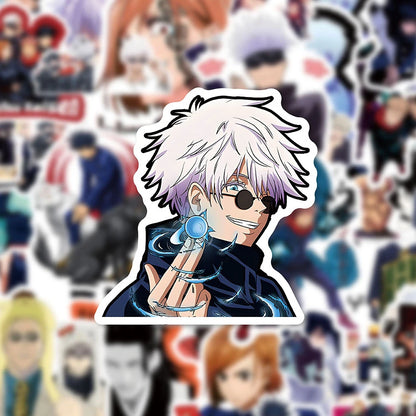 10/30/50pcs Cartoon Jujutsu Kaisen Anime Stickers Itadori Yuji Satoru Gojo Decal Notebook Laptop Skateboard Cool Sticker Kid Toy