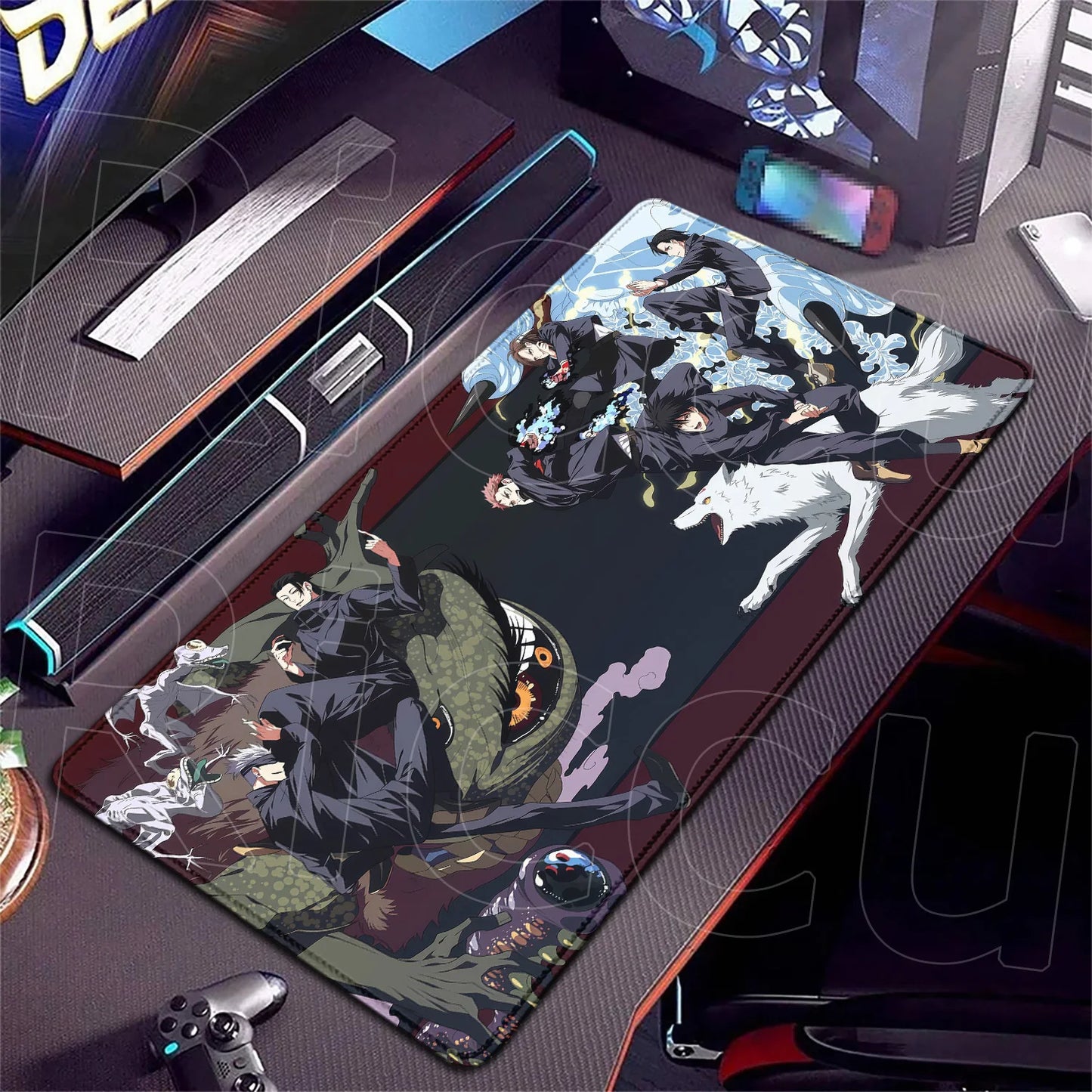 HD XXL Ryomen Sukuna 400x900mm Black Anime Jujutsu Kaisen Mouse Pad Gojo Satoru MousePad Computer Gaming PC Accessories Desk Mat