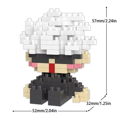 JX – Mini figurine Jujutsu, Micro bloc de construction, Kaisen Anmie, périphériques Gojo Satoru, bricolage, Statue d'épissure, poupée Fushiguro Megumi