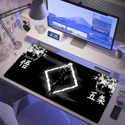 Large Gaming Mousepad Jujutsu Kaisen Mouse Pad Anime Gojo Satoru Desk Mat Gamer Company Keyboard Mouse Mats Computer Carpet