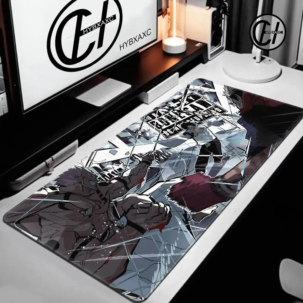 Anime Purple Mouse Pad HD XXL Yuta Okkotsu Gaming Keyboard Rug Laptop Jujutsu Kaisen Mousepad PC Gamer Cabinet Extended Desk Mat