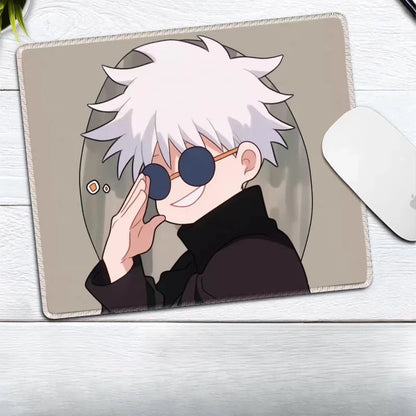 Premium Anime Jujutsu Kaisen Gojo Satoru Leather Mouse Pad Ryomen Sukuna Fushiguro Megumi E-sports Table Mat Small Keyboard Pad