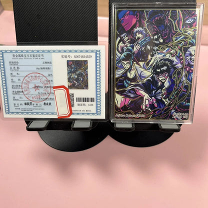 Anime Demon Slayer Jujutsu Kaisen Farang Metal Card Certificates Collectible Cards Christmas Birthday Gifts Children's Toys
