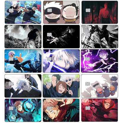 Jujutsu Kaisen Credit Card Skin Sticker Gojo Satoru Stickers for VISA JCB Mastercard and Other IC Bank Card Decoration Protect