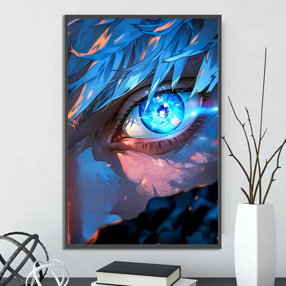 J-Jujutsu Gojo Satoru Self-adhesive Poster Painting Wall Art Bedroom Figures Home Decoration Cartoons Decor Anime Wallpaper