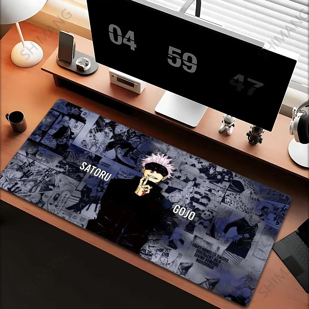 Anime Jujutsu Kaisen Mouse Pad Gojo Satoru Large Gaming Mousepad Gamer Company Keyboard Mouse Mats Computer Desk Mat Big Carpet