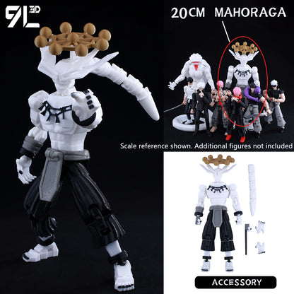 9L3D Mahoraga & Gojo Satoru 3D Printed Figures Set Jujutsu Kaisen Anime Multi-Jointed Poseable Model Collectible Toys Gift - Jujutsu Kaisen Merch - Free Shipping Buy Now