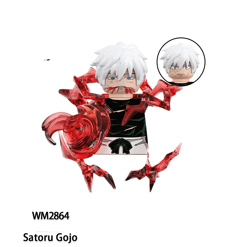 Jujutsu Kaisen Anime Cartoon Gojo Satoru Itadori Yuj Fushiguro Megumi Okkostu Yuta Building Blocks Mini Action Figures Kids Toy - Jujutsu Kaisen Merch - Free Shipping Buy Now