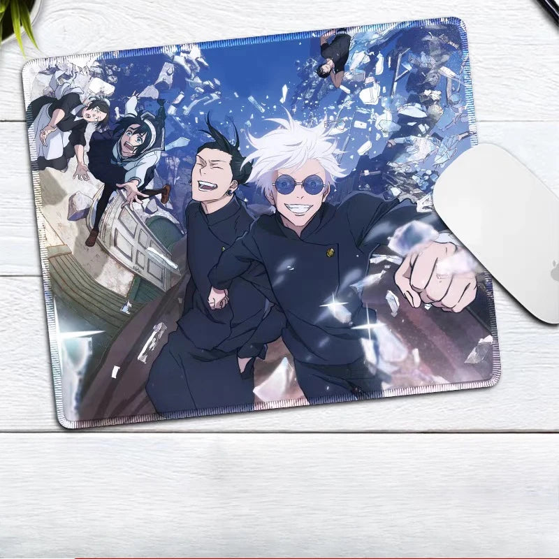 Premium Anime Jujutsu Kaisen Gojo Satoru Leather Mouse Pad Ryomen Sukuna Fushiguro Megumi E-sports Table Mat Small Keyboard Pad