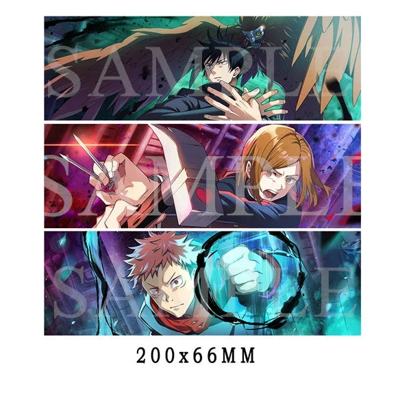 Jujutsu Kaisen Series Combination Complete Works 3D Gradient Car Stickers Anime Peripherals Suitable for Car Notebooks, Etc.
