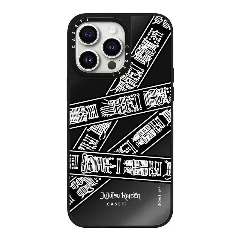 Coque de téléphone portable Jujutsu Kaisen pour iPhone 16 Pro Max, matériau miroir Apple, anti-chute, collection, cadeau d'anniversaire