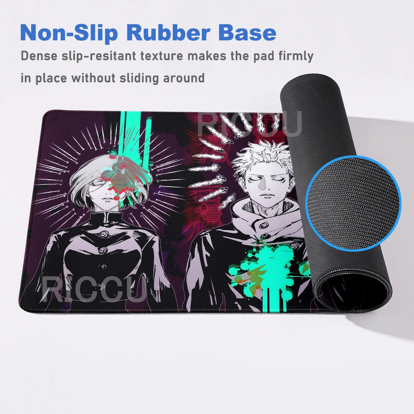 HD XXL Ryomen Sukuna 400x900mm Black Anime Jujutsu Kaisen Mouse Pad Gojo Satoru MousePad Computer Gaming PC Accessories Desk Mat