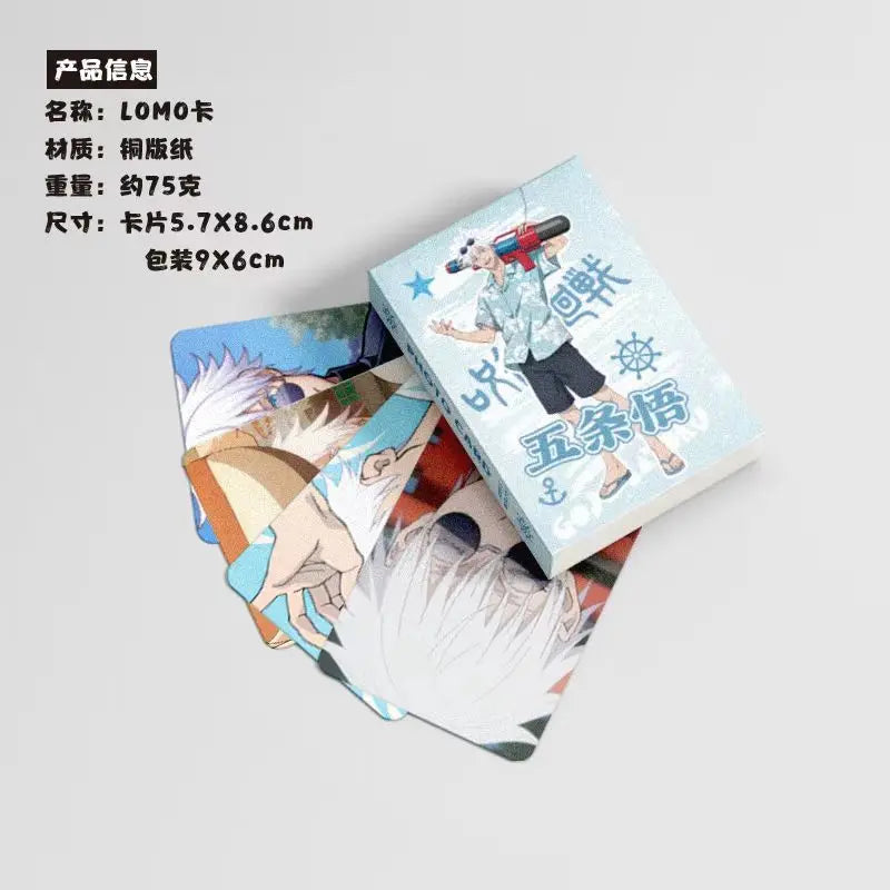 Jujutsu Kaisen Gojo Satoru Laser Holographic Lomo Cards Anime Polaroid Mini Cards Cartoon Collectible Postcards Wholesale