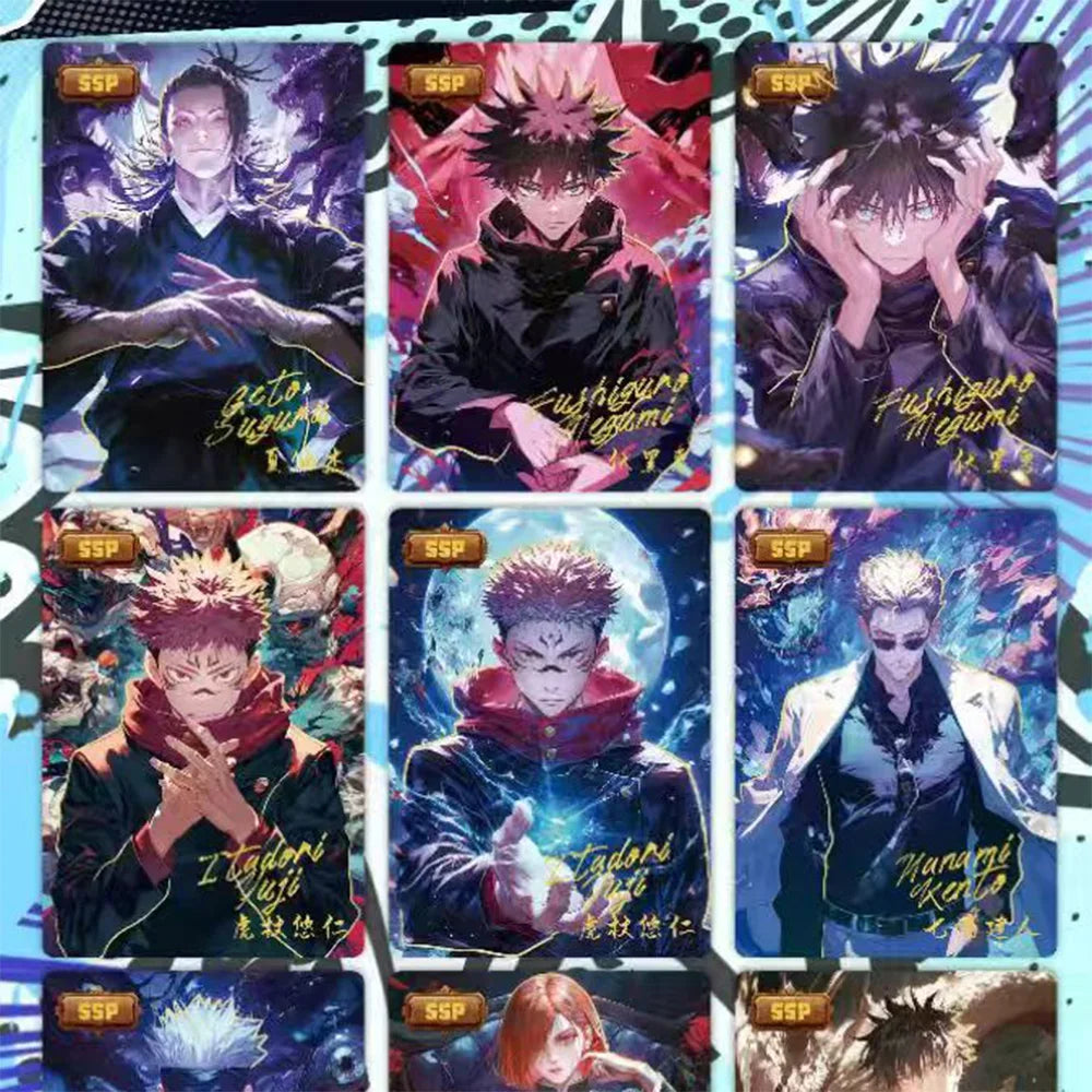 New Jujutsu Kaisen Card Warlock Cards Gojo Satoru Fushiguro Megumi Itadori Yuji Cards Anime Peripheral Collection Cards Toy Gift