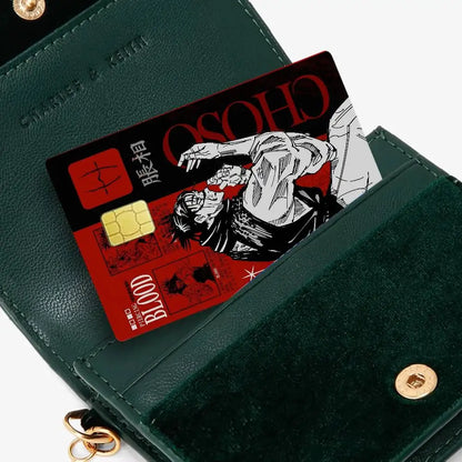 Choso Jujutsu Kaisen Anime Fashion Matte Gold Silver Black Matte Film Skin Sticker Tape for Bank Credit Debit Card