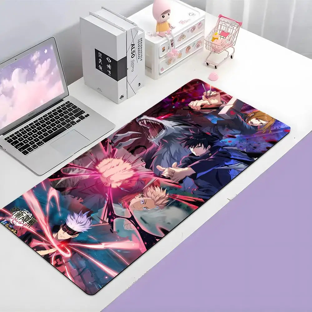 Japanese J-Jujutsu Kaisen k-Kugisaki G-Gojo Satoru Mouse Pad Large Gaming Mousepad with Thick Stitched Edge Non-Slip Desk Mat