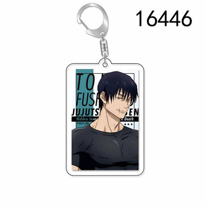 Porte-clés en acrylique Anime - Pendentif personnage de dessin animé Jujutsu Kaisen, adapté aux sacs et aux clés, cadeaux de cosplay, cadeau parfait pour les fans