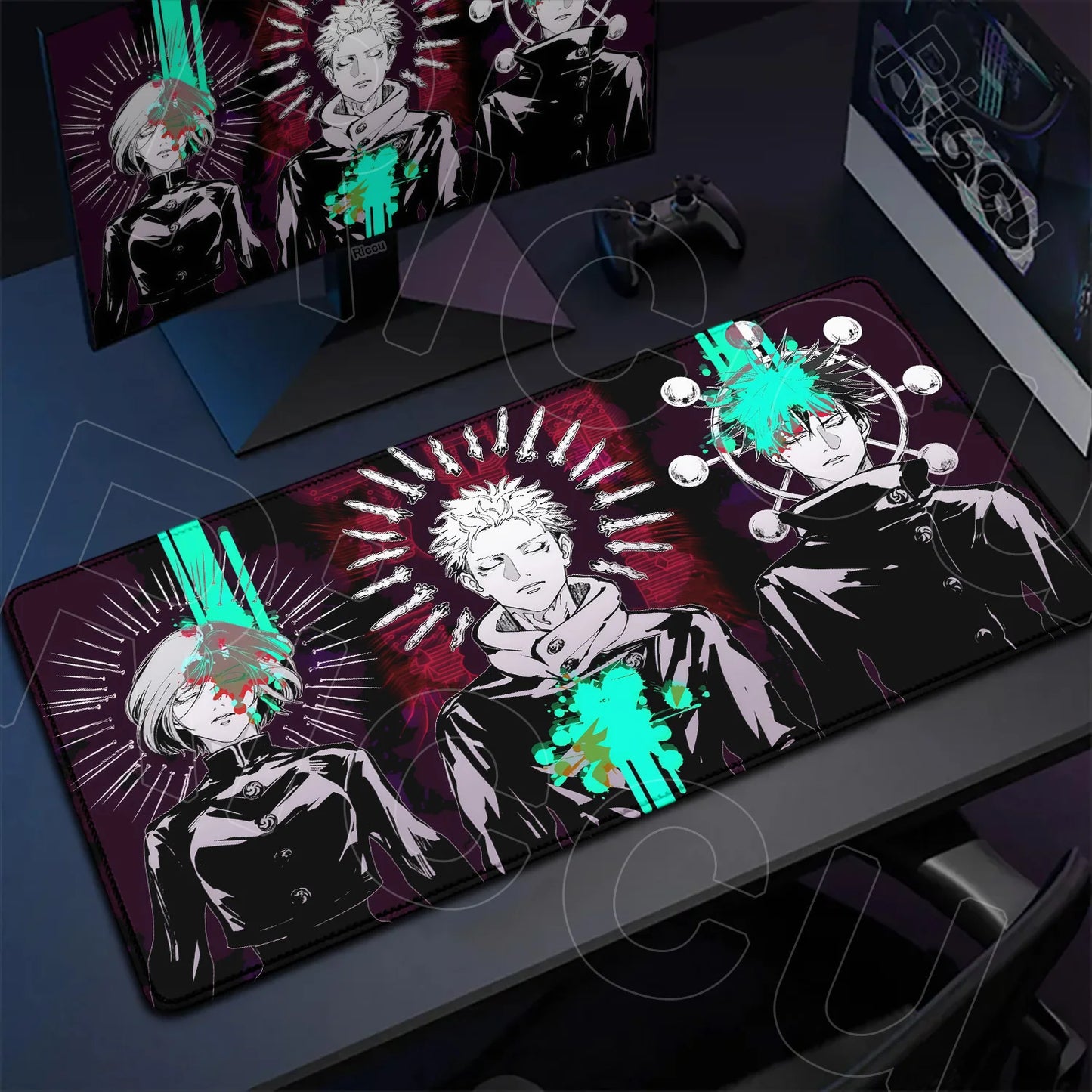 HD XXL Ryomen Sukuna 400x900mm Black Anime Jujutsu Kaisen Mouse Pad Gojo Satoru MousePad Computer Gaming PC Accessories Desk Mat