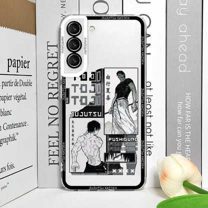 Coque souple inspirée de l'anime Jujutsu Kaisen Fushiguro Toji pour Samsung Galaxy S25, S24, S23 Ultra, S22, S21, S20 Plus, S24FE, A55, A54 5G