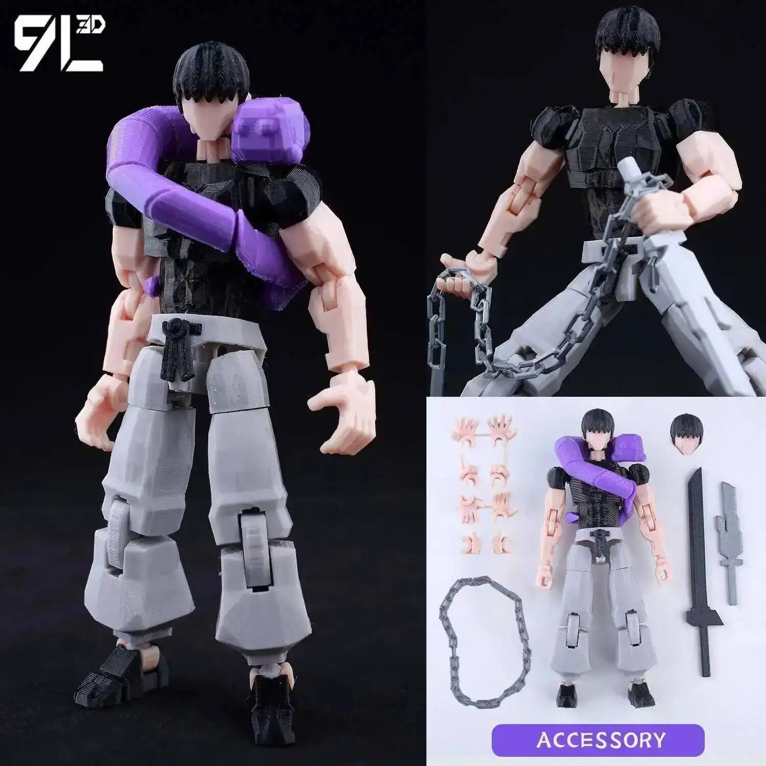 9L3D Printed Anime Naruto Jujutsu Kaisen One Piece Characters Lucky13 Dummy Action Figures Multi-Jointed T13 Mannequin Toys - Jujutsu Kaisen Merch - Free Shipping Buy Now