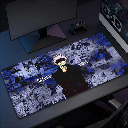 Jujutsu Kaisen Mouse Pad Anime Carpet PC Gamer Computer Black White Keyboard Gaming Accessories Desk Mat Gojo Satoru XL Mousepad