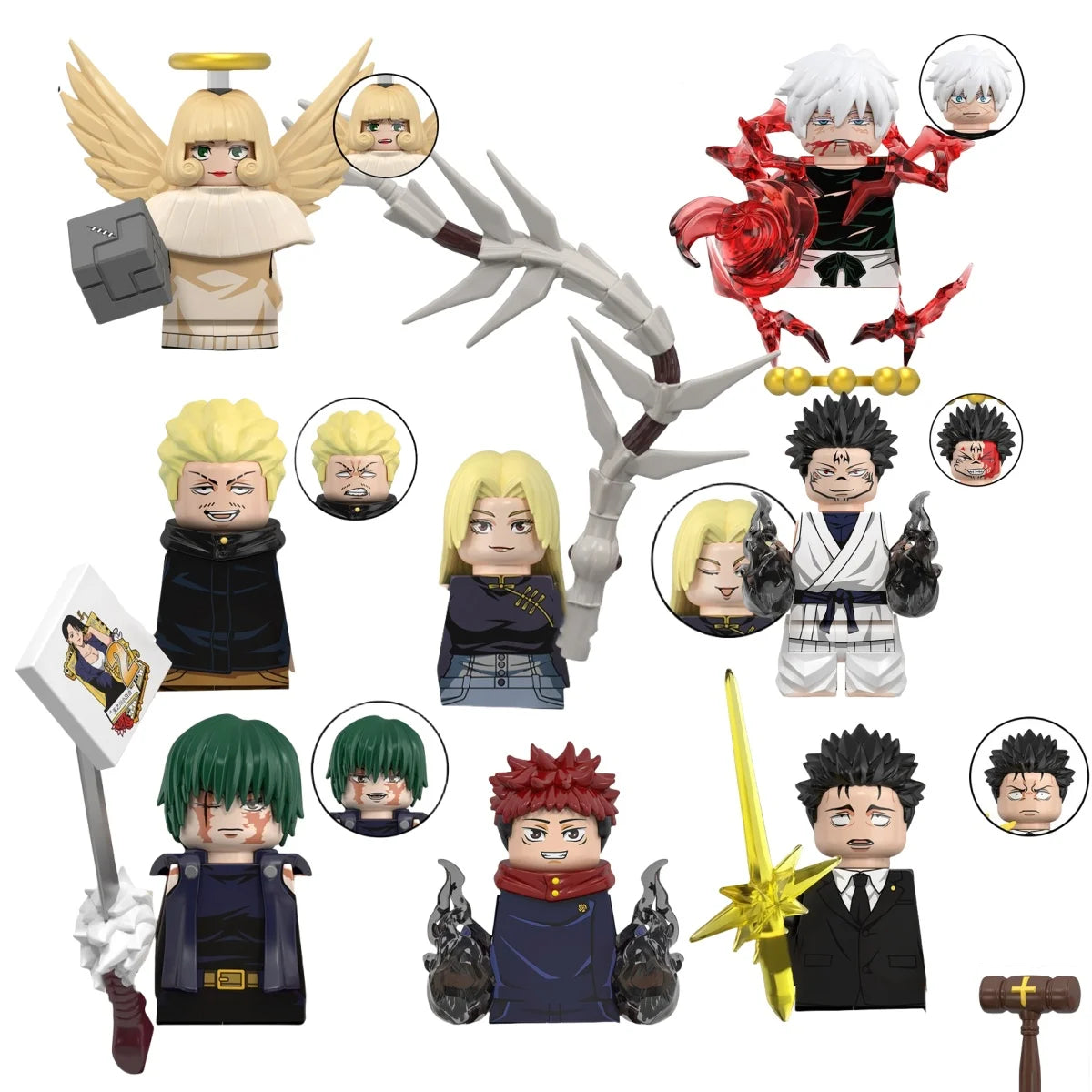 Jujutsu Kaisen Anime Cartoon Gojo Satoru Itadori Yuj Fushiguro Megumi Okkostu Yuta Building Blocks Mini Action Figures Kids Toy - Jujutsu Kaisen Merch - Free Shipping Buy Now