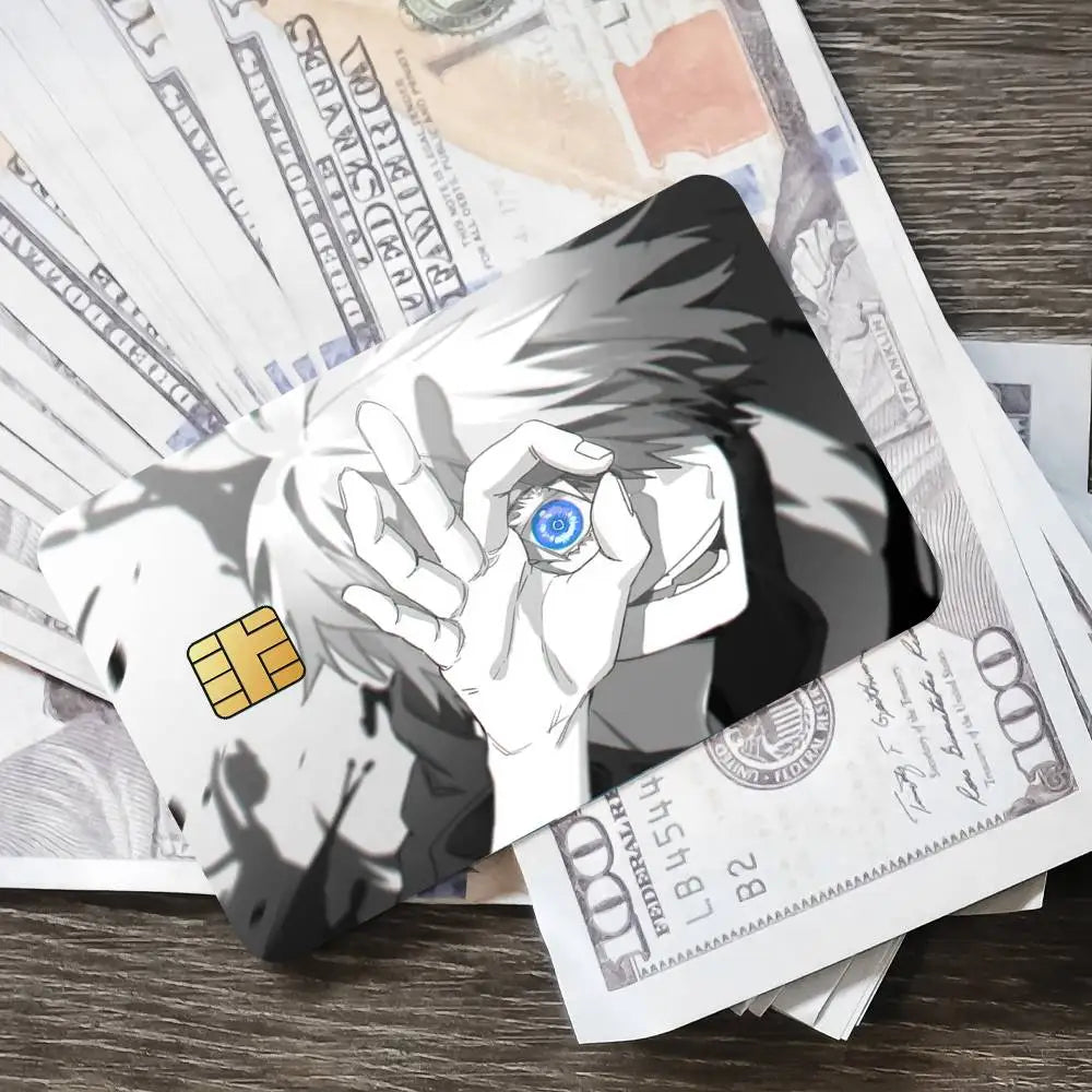 Satoru Gojo Jujutsu Kaisen Poster Credit Card Skin Stickers for Bank Access Protective Film Cover Sticker Surprise Gift