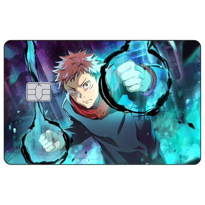 Jujutsu Kaisen Credit Card Skin Sticker Gojo Satoru Stickers for VISA JCB Mastercard and Other IC Bank Card Decoration Protect