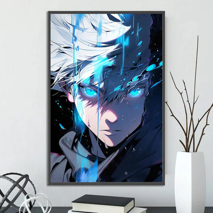 Jujutsu Kaisen Self-adhesive Poster Home Decoration Anime Figures Painting Wall Art Bedroom Cartoons Decor Gojo Satoru Wallpaper