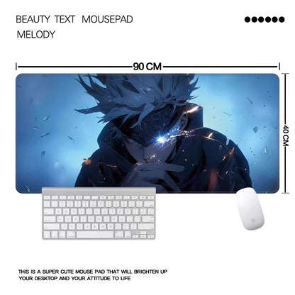 Animation Series of Jujutsu Kaisen E-sports Leather Mouse Pad Oversized Two-dimensional Gojo Satoru Game Keyboard Desktop Pad