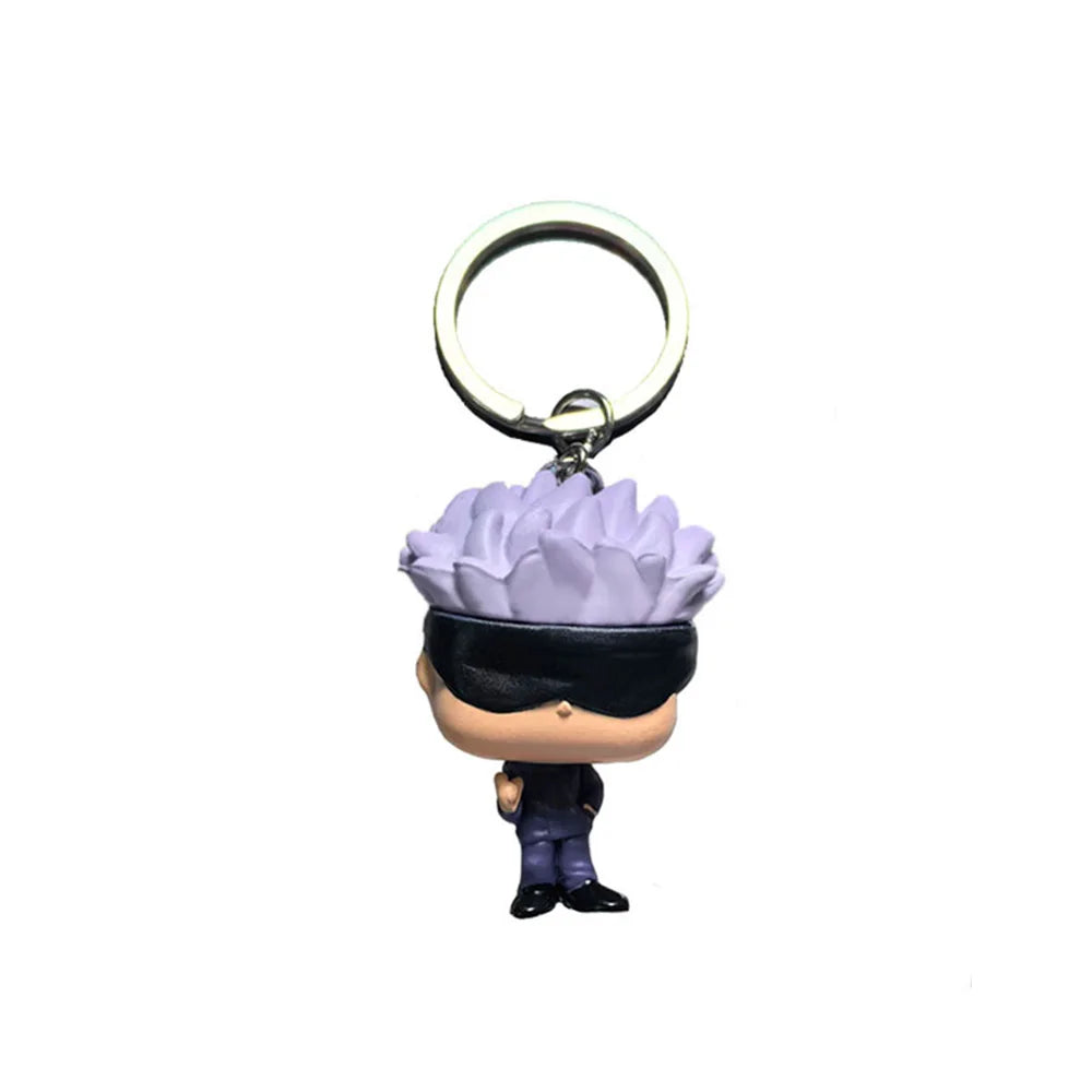 New Anime Jujutsu Kaisen Keychain Satoru Gojo Nobara Kugisaki Yuji Itadori Vinyl Dolls Model Toys Pendant Children Gifts