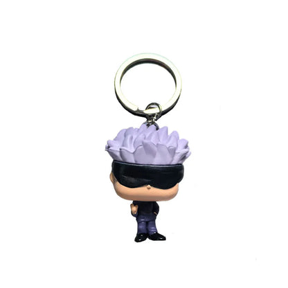 New Anime Jujutsu Kaisen Keychain Satoru Gojo Nobara Kugisaki Yuji Itadori Vinyl Dolls Model Toys Pendant Children Gifts