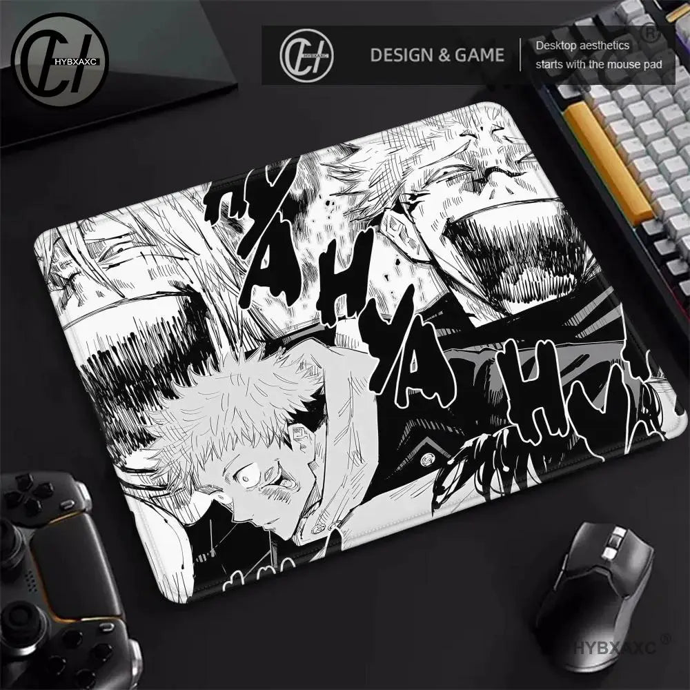 Japan Anime Mouse Pad Laptop 45×40 Black And White Desk Mat PC J-jujutsu K-kaisen Manga Mousepad XS Satoru Gojo Keyboard Rug Mat