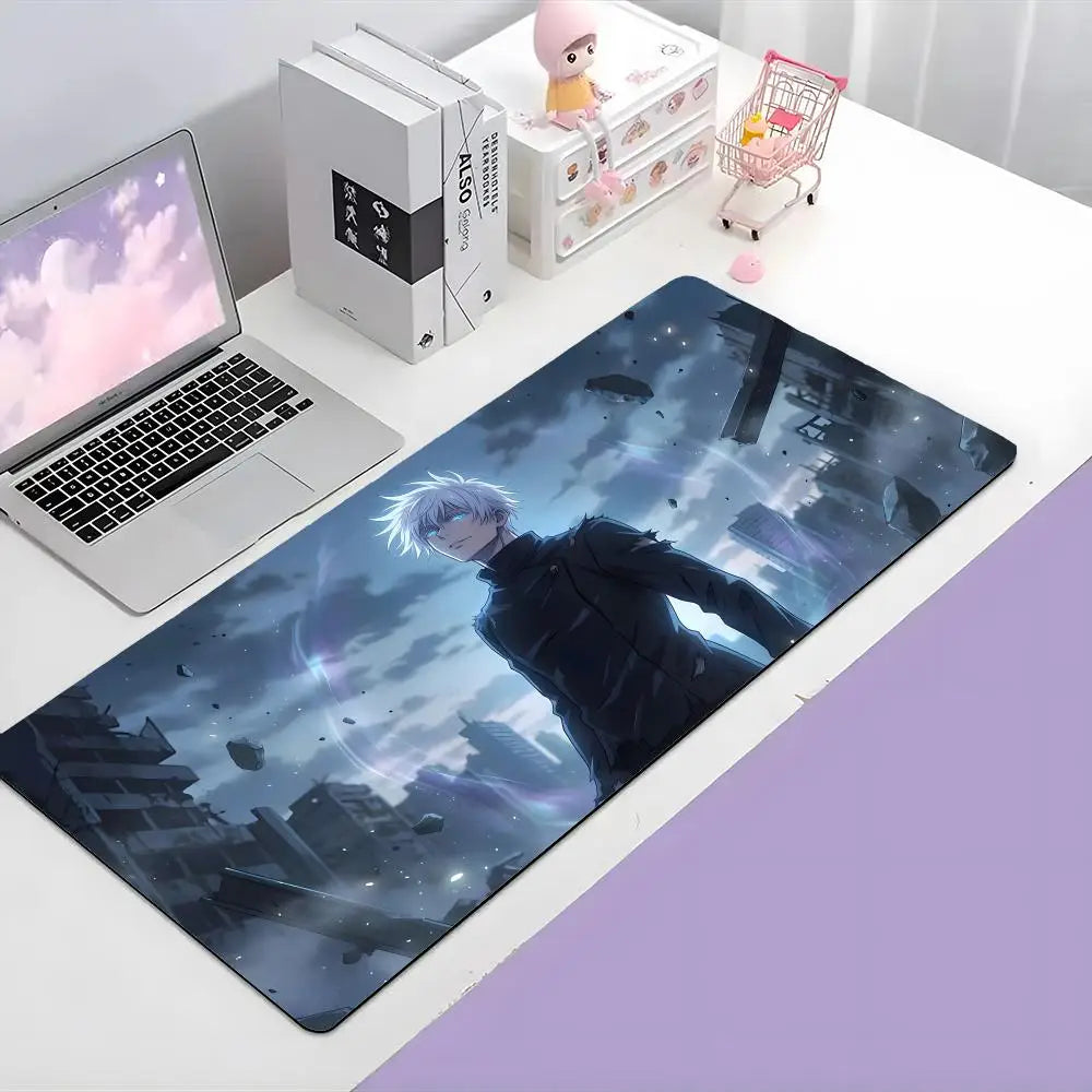 Japanese J-Jujutsu Kaisen k-Kugisaki G-Gojo Satoru Mouse Pad Large Gaming Mousepad with Thick Stitched Edge Non-Slip Desk Mat