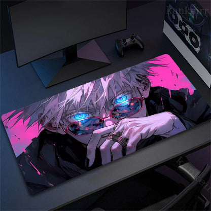 Jujutsu Kaisen Mouse Pad Anime Carpet PC Gamer Computer Black White Keyboard Gaming Accessories Desk Mat Gojo Satoru XL Mousepad