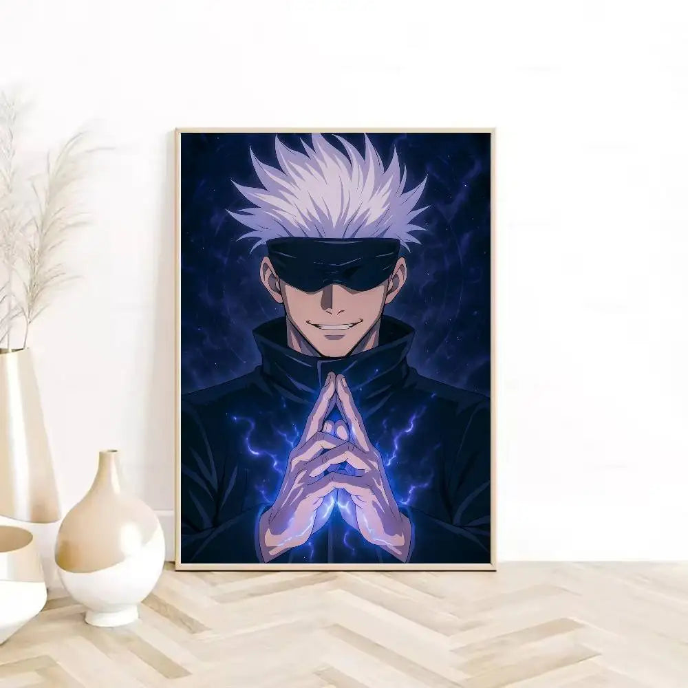1PC Jujutsu Kaisen G-Gojo S-Satoru Poster  Self-adhesive Art Waterproof Paper Sticker Coffee House Bar Dorm Room Wall Decor