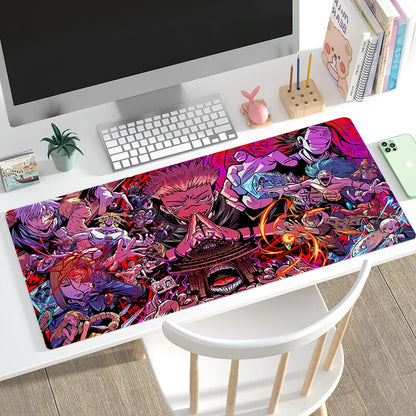 Mouse Pad Gamer Home HD Large Desk Mats Mouse Mat MousePads Jujutsu Kaisen Laptop Anti-slip Gamer Natural Rubber Carpet Mice Pad